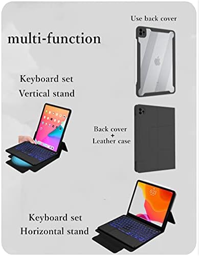 YEEHı iPad Pro 11 2021/2020/2018 Touchpad Klavye ile Manyetik Kılıf 7 Renk Arkadan Aydınlatmalı Dikey Standı Ayrılabilir