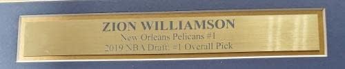 New Orleans Pelicans Zion Williamson İmzalı Çerçeveli Beyaz Nike Swingman Forması Fanatikleri Stok 191195-İmzalı