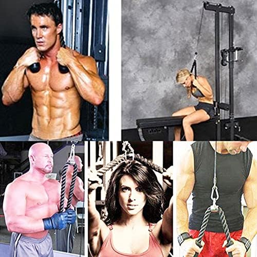 YCFBH Halat Karın Egzersizi Kablo Aşağı Çekin Yanal Biceps Kas Eğitimi Fitness Vücut Geliştirme Spor Çekme Direnç