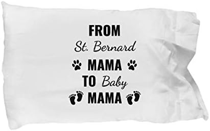 eShopGear ST Bernard Hediye Yastık Kılıfı-St. Bernard Mama'dan Bebek Mama'ya