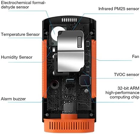SDFGH Taşınabilir Formaldehit Metre Dijital Nem Sensörü Test Cihazı Hava Kalitesi Monitör Dedektörü Kirliliği Ölçer