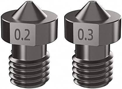 DELUGS V6 Nozul Sertleştirilmiş Çelik 0.2/0.4/0.6/0.8/1mm 1.75 mm Filament M6 3D Yazıcı Memesi Ender 3 Hotend Titan