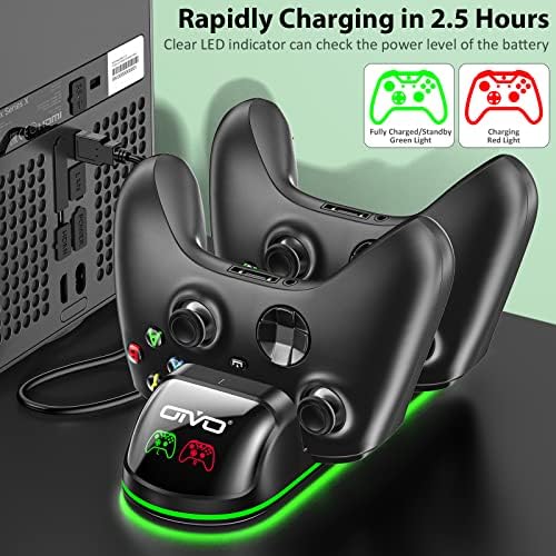 Denetleyici şarj istasyonu Xbox One için, şarj standı Şarj Edilebilir Xbox One Denetleyici Pil Paketi, OIVO 2 Paket