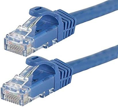 Monoprice Cat6 Ethernet Yama Kablosu - 10 Metre-Siyah (5'li Paket) Budaksız RJ45, Telli, 550 MHz, UTP, Saf Çıplak