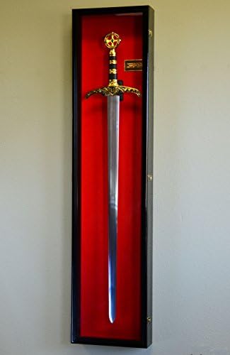 Dikey Uzun Kılıç Vitrin dolabı duvar rafı Claymore Uzun Kılıç Ortaçağ 54