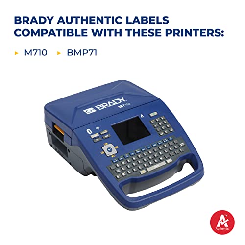 Brady Retro Yansıtıcı Tüm Hava Etiket Bant, Toplu, M710 ve BMP71 Yazıcılar için-Beyaz, 2 x 75'. BM7C'NİN-2000-584-WT