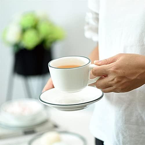 MGOR Basit Porselen Kahve Kupaları ve tabağı seti, 7.77 oz/230ml Güzel Büyük Yenilik Kupa Hindistan Cevizi espresso