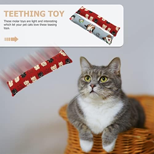 Ipetboom diş çıkartma oyuncakları 2 adet Kedi Catnip Oyuncaklar Catnip Yastık Oyuncak İnteraktif Catnip Dolması Sopa