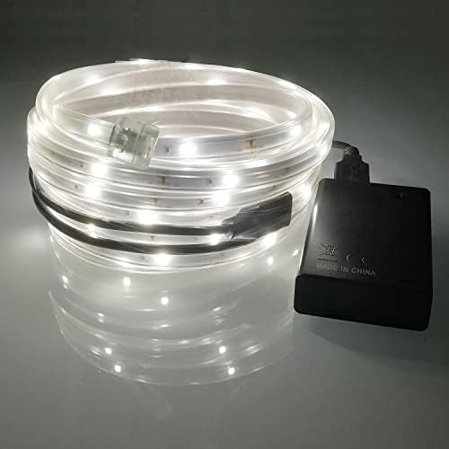 RYGDENG LED halat ışıkları açık pille çalışan dize ışıkları, 16.4 ft 100 LED dış ışıklar USB Powered, beyaz renk tüp