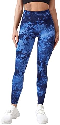 MIASHUI Yoga Sıkıştırma Pantolon Kadınlar için kadın Kravat Boyalı Yüksek Bel fitness pantolonları Şeftali Kalça Kaldırma