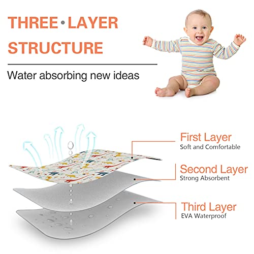 Bebek bezi değiştirme pedi, 21 5/8 x 31.5 Su Geçirmez Değişen Ped Gömlekleri-Yeniden Kullanılabilir Yumuşak ve Emici