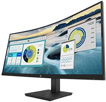 HP P34HC G4 34 WQHD Kavisli Ekran Kenarı LED LCD Monitör-Dikey Hizalama-3440 x 1440-250 Nit-100 Hz RR-HDMI-Ekran Bağlantı