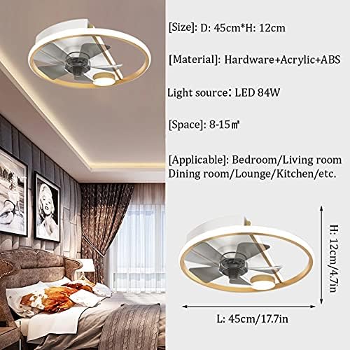 NEOCHY Led tavan ışık ve uzaktan kumanda ile geri dönüşümlü Fan sessiz 6 hızları yatak odası kısılabilir tavan fanı