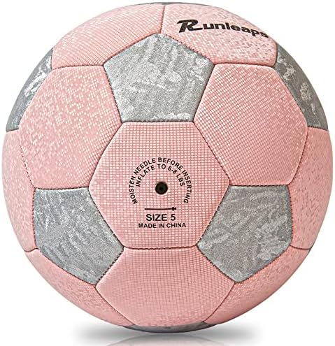 Runleaps Futbol Topları Gençlik, futbol Topu Boyutu 5 Klasik Kalın PU Topları Oyuncak Genç genç, Çocuk, Erkek, kız,