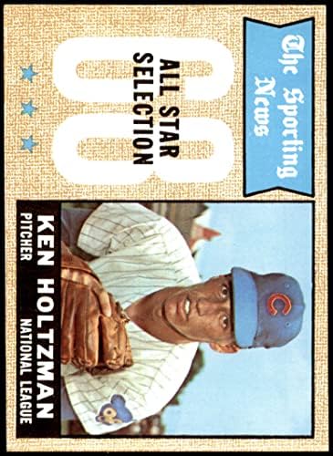 1968 Topps 380 All-Star Ken Holtzman Chicago Cubs (Beyzbol Kartı) NM / MT + Cubs