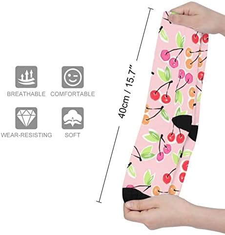 Tatlı Kiraz Renk Eşleştirme Yüksek Çorap Moda Spor sıcak tutan çoraplar Erkekler Kadınlar için