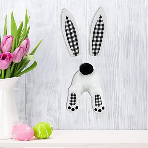 Paskalya Süslemeleri Çelenkler Bunny Butt Kulakları ile, hoş geldin yazısı Çelenk Duvar Dekor için, Bahar Yaz Parti