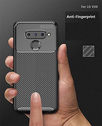 Cruzerlite Karbon Fiber Doku Kılıf için Tasarlanmış LG V50 Kılıf Anti-Scratch Şok Emme ile uyumlu LG V50 ThinQ Kılıf