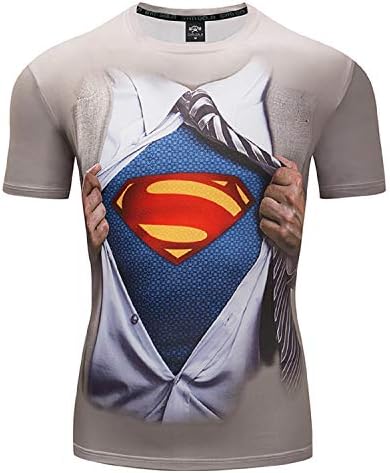 Kahraman Cosplay t Shirt erkek Spor Gömlek Spor Sıkıştırma Gömlek