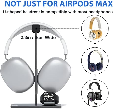 CoStySee Kulaklık Standı Airpods Max için Otomatik Uyku Modu ile Alüminyum Uyku Tutucu Kaymaz Taban ve U Şeklinde