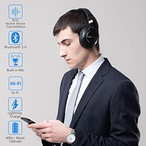 Srhythm NC75 Pro Gürültü Önleyici Kulaklıklar Bluetooth V5. 0 Kablosuz,40 Saat Çalma Süresi Kulaklıklar NC15 ile Kulak