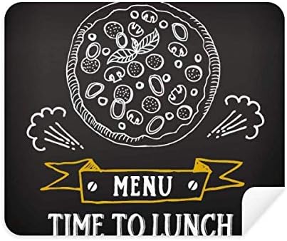 Öğle Yemeği zamanı Pizza Gıdalar Temizlik Bezi Ekran Temizleyici 2 adet Süet Kumaş