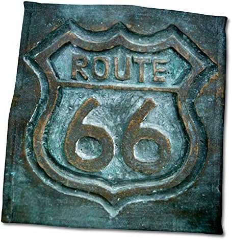 3dRose Danita Delimont-Rota 66-Joliet, Illinois, Amerika Birleşik Devletleri. Rota 66 İşareti. - Havlular (twl-230770-3)