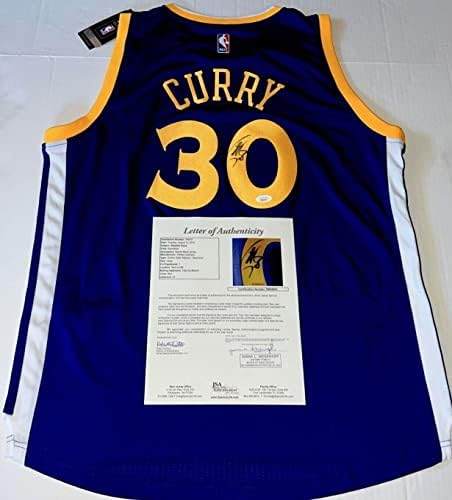 Stephen Curry imzalı Golden State Warriors Adidas Swingman Büyük forması JSA İmzalı NBA Formaları