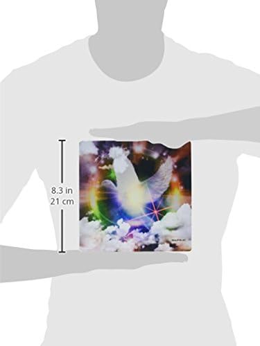 3dRose LLC 8 x 8 x 0,25 inç Mouse Pad, aşkın manevi ışık kuş güvercin sanatı (mp_6561_1)