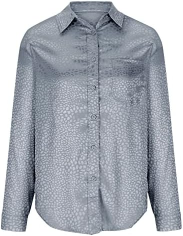 Grafik Bluz Bayan Sonbahar Yaz Uzun Kollu Giyim Düğme Aşağı Yukarı Rahat Üst Gömlek Bayan T8 T8