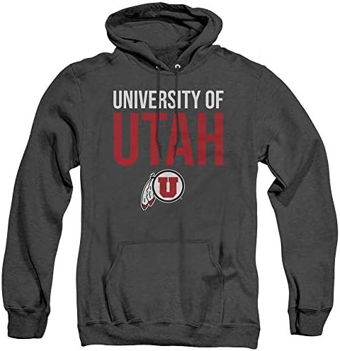 Utah Üniversitesi Resmi Yığılmış Unisex Yetişkin Pull-Over Hoodie