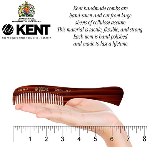 Kent 14 T Büyük tüm Kaba Saç Dolaşık Açıcı Tarak, Uzun Kalın Kıvırcık Dalgalı Saçlar için Geniş Dişler. Islak ve kuru