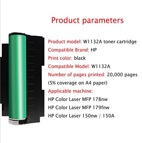Siyah W1132A Toner Kartuşu, HP Renkli Lazer MFP 178Nw 179Fnw 150Nw 150A Yazıcı Kartuşu, 20.000 Sayfa ile Uyumludur