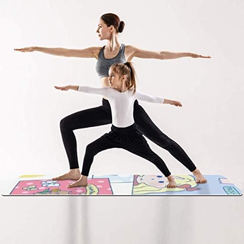 Unicey Sevimli ve İlginç Desen Kalın Kaymaz Egzersiz ve Fitness 1/4 Yoga mat Yoga Pilates ve Zemin Fitness Egzersiz