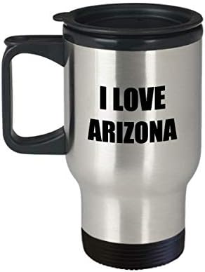 Arizona seyahat kupa komik hediye fikri yenilik Gag kahve çay 14oz paslanmaz çelik seviyorum