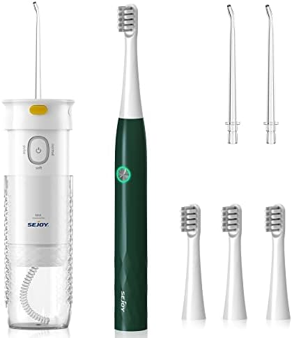 Sejoy Akülü diş duşu + Sonic Elektrikli Diş Fırçası, Diş Temizliği için Taşınabilir Su Toplama, Diş Teli Bakımı Seyahat