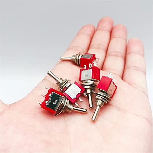 1/5 adet Kırmızı Mini 3pin 6pin 6mm 2/3 Pozisyon Kendini sıfırlama Geçiş Anahtarları ON-(ON) DPDT Mini Geçiş Anahtarları
