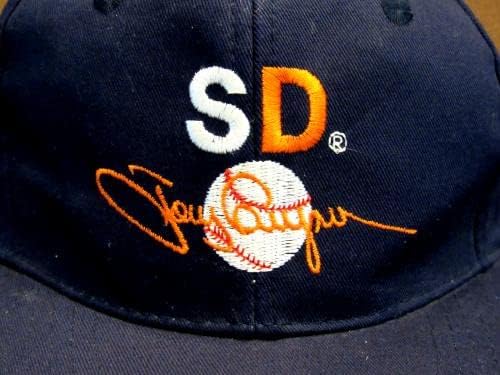 Tony Gwynn 8 X Vuruş Şampiyonu Padres Hof İmzalı Otomatik Vintage Padres Kap Şapka Jsa İmzalı MLB Şapkalar