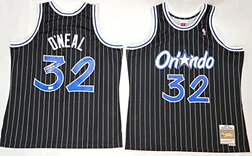 Shaquille o'neal İmzalı Orlando Magic Siyah 1994-95 Mitchell & Ness Swingman Forması Beckett Tanık İmzalı NBA Formaları