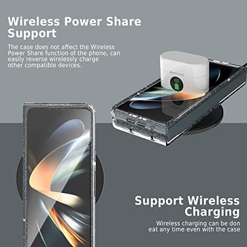 Galaxy Z Fold 4 Kılıf için SPİUST, Dahili Ekran Koruyucu ve Ayarlanabilir Metal Manyetik Kickstand, Samsung Z Fold