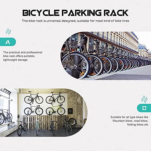 Abaodam 1 Adet Çelik ve Plastik Bisiklet Park Rafı Yol Bisikleti Depolama Braketi (Siyah)