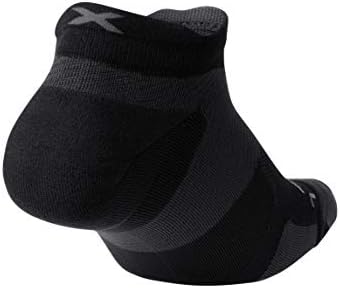 2XU Vectr No Show Çorap, Siyah / Titanyum, Küçük