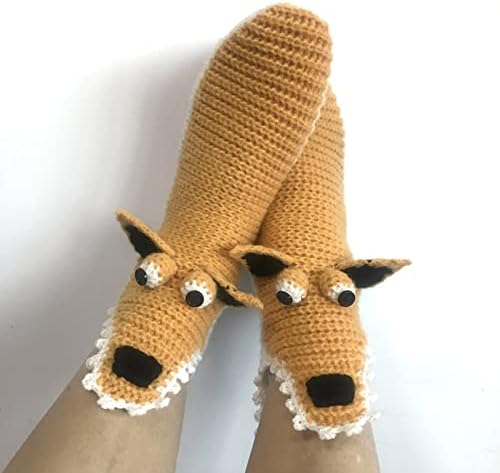 Erkekler Ve Kadınlar Yaratıcı 3D Terlik Çorap Hayvan Şekli Karikatür Kat Sevimli Çorap Örme Sıcak Kış Komik Unisex