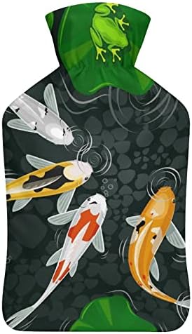 Renkli Goldfish Sıcak Su Şişesi için Yumuşak Kapaklı Sıcak Kompres ve Soğuk Terapi Ağrı kesici 6x10. 4in