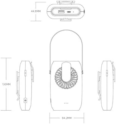 LXX Çok Fonksiyonlu Taşınabilir Küçük Fan Asılı Bel Fan USB Şarj Asılı Boyun Fanı Mini El masaüstü vantilatör R/Ordu