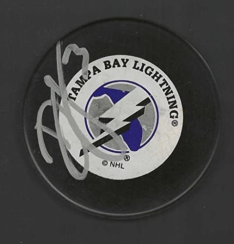 Doug Janik İmzalı Tampa Körfezi Yıldırım Siperi Diski-İmzalı NHL Diskleri