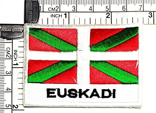 Kleenplus 2 adet. 1. 7X2. 6 İNÇ. Euskadi Bayrağı Yama Taktik Askeri Bayrak Aplikler Yamalar Dünya Ülke Bayrağı İşlemeli