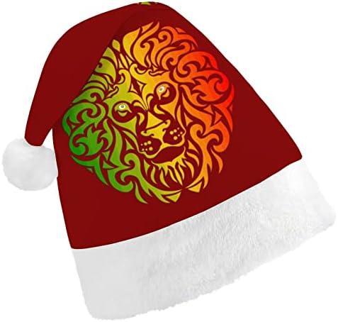 Rasta Tema Aslan Kafası ile Noel Şapka Santa Şapka Komik Noel Şapka Tatil parti şapkaları Kadınlar / Erkekler için