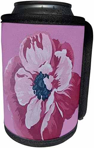 3dRose Sanatsal Pembe Anemon Çiçeği Vektör-Can Soğutucu Şişe Sarma (cc_357069_1)