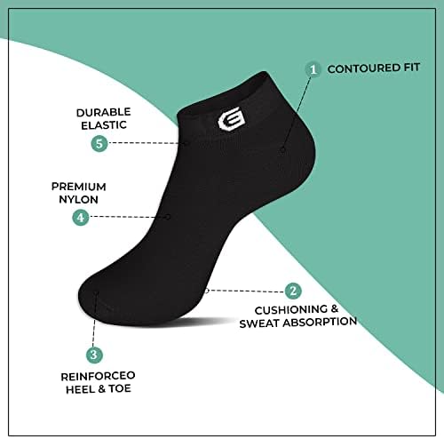 Kadınlar için ALAM Atletik Çoraplar, Düşük Kesim Premium Pamuklu Düz Günlük Çoraplar, Kalın Yastık Ayak Bileği Spor